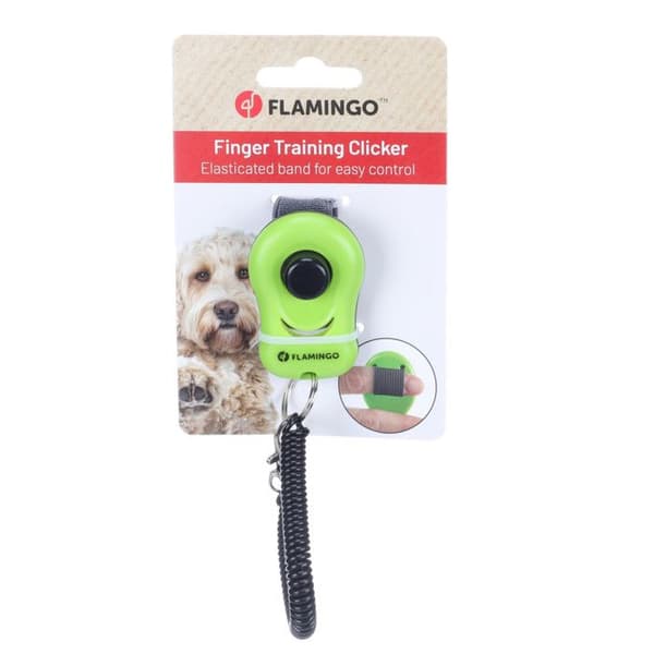 Clicker Xin Grön 6cm L x 4cm B x 2cm H för hund - Flamingo