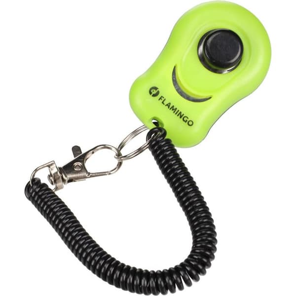 Clicker Xin Grön 6cm L x 4cm B x 2cm H för hund - Flamingo