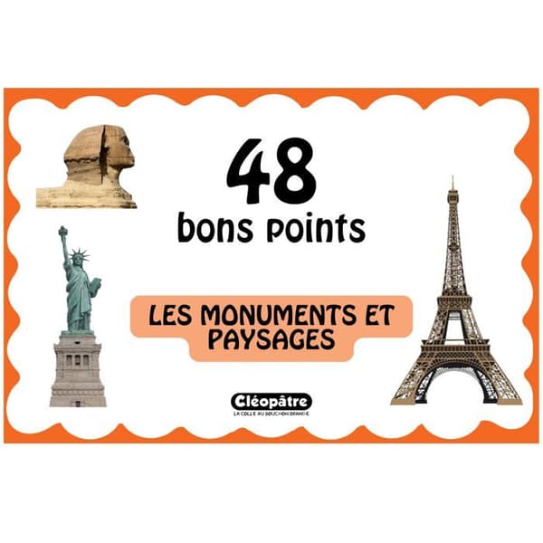 Kit utbildningsaktivitet Kleopatra - GIMG1/48 - KLEOPATRA Set med 48 Stora Poängkort Monument och Landskap