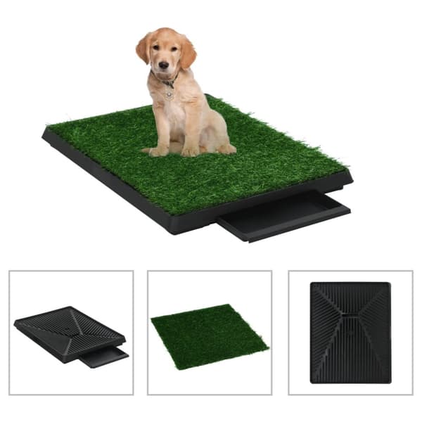 vidaXL Lemmikkivessat 2 kpl alusta ja keinonurmi vihreä 63x50x7 cm WC -  Lemmikkien pissa-alustat