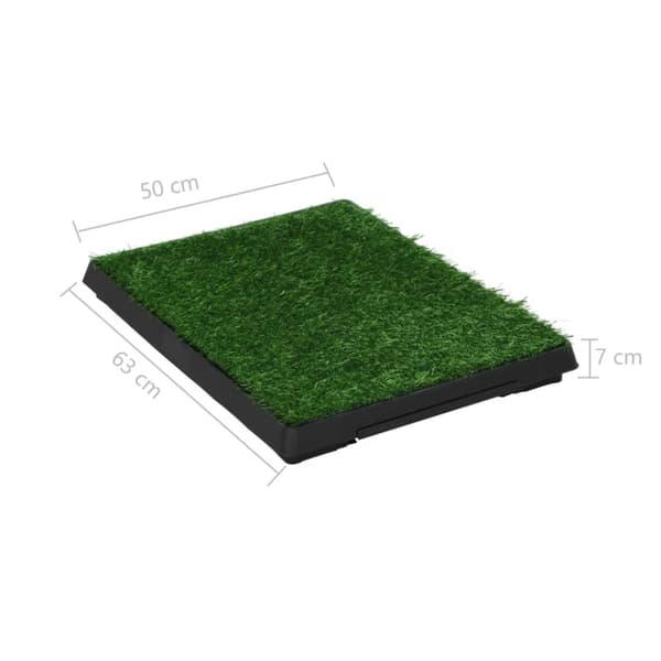 Lemmikkien pissa-alustat - Living Lemmikkivessat 2 kpl alusta ja keinonurmi vihreä 63x50x7 cm WC
