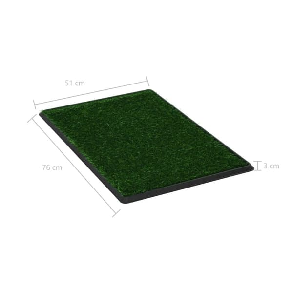Djurtoalett 2 st med tråg & konstgräs grön 76x51x3 cm WC - Träningsdyna - Träningstoalett - Home & Living
