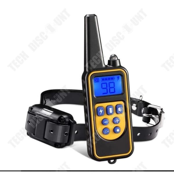 TD® hundträningshalsband 800 meter avstånd träningshalsband Uppladdningsbart 100 % vattentätt för två hundar