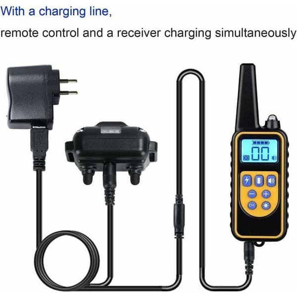 Dressagehalsband för hundar med 99 vibrationslägen, elektrisk stöt och ljud, uppladdningsbar och vattentät IP67 med