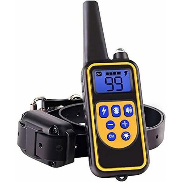 Dressagehalsband för hundar med 99 vibrationslägen, elektrisk stöt och ljud, uppladdningsbar och vattentät IP67 med