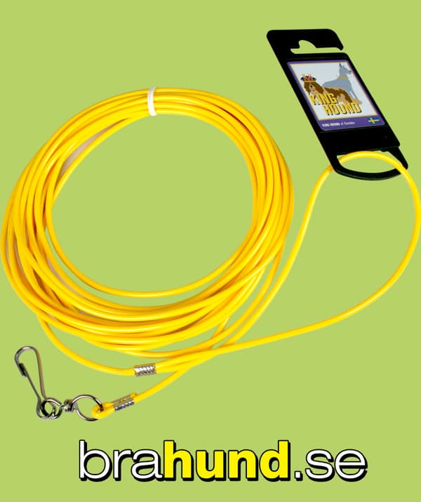 Uppbindningslina av plast, gul, 3 mm x 5 meter
