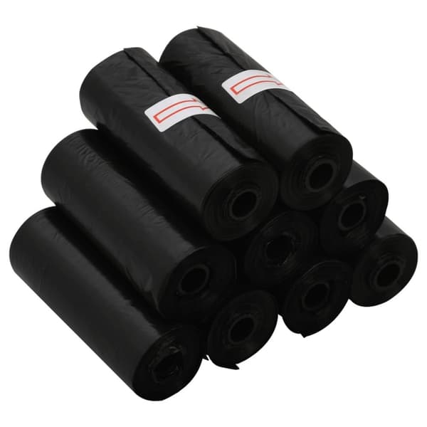 vidaXL Hundbajspåsar 750 st svart 30x20 cm PE
