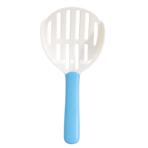 10 PCS Pet Cat Litter Shovel Cat Poop Cleaning Tool(White + Light Blue)