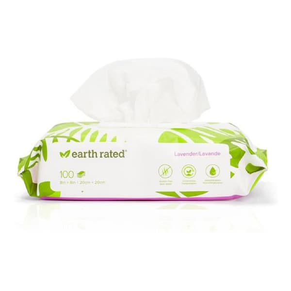 Våtservetter Earth Rated Lavendel 100 antal