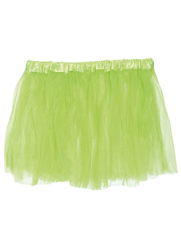 Grön tyllkjol med ogenomskinlig underkjol.Size-One size