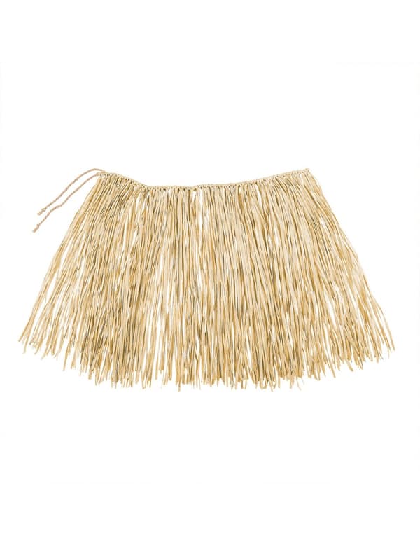 Kort naturlig raffia hawaiisk skjørt for voksne.Size-One size