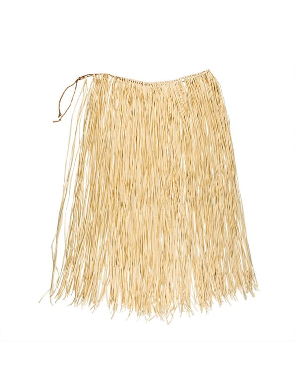 Pitkä Natural Raffia havaijilainen hame aikuisille.Size-One size