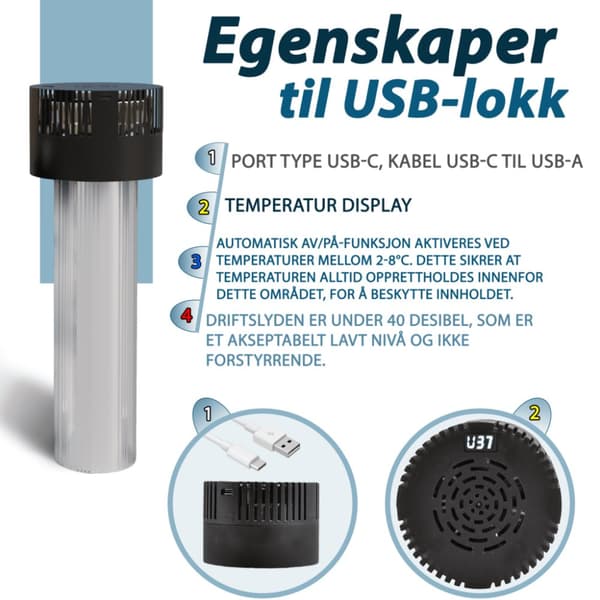 Voyager Blå. Reisekjøleskap for insulin og andre medisiner i behov av kjøling