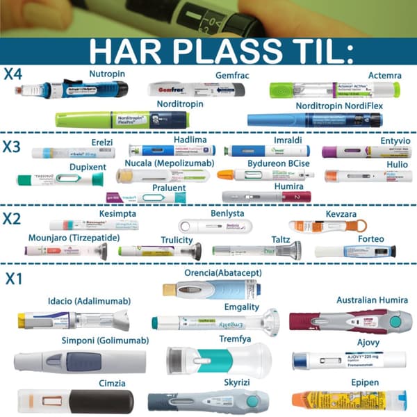Voyager Blå. Reisekjøleskap for insulin og andre medisiner i behov av kjøling