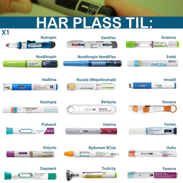 Nomad Rød, Middels. Bærbar kjøler for insulin og andre medisiner