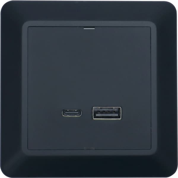 Namron GAN USB A+C Hurtiglader 65W Sort