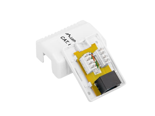LANBERG SURFACE MOUNTING SOCKET CAT.6 1XRJ45 WHITE