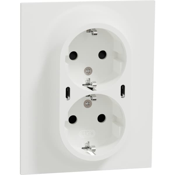 ELKO One Dobbelstikk 2x USB C PD lader RH
