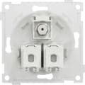 Miniatyrbilde 6 av 6: ELKO One modularuttak 2x8 kat6 UTP 1xF/IEC Renhvit