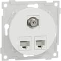 Miniatyrbilde 1 av 6: ELKO One modularuttak 2x8 kat6 UTP 1xF/F Renhvit