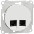 Miniatyrbilde 1 av 6: ELKO One modularuttak 2x8 kat 6 UTP LSA Renhvit