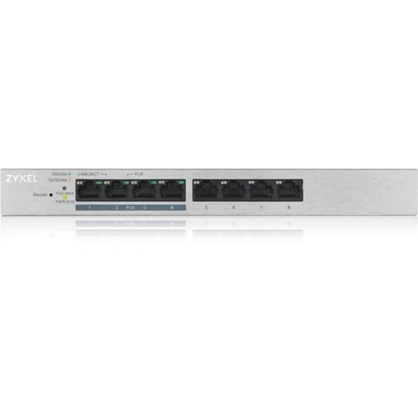 Zyxel GS1200-8HP, 8 Port Gigabit PoE+ 60 Watt