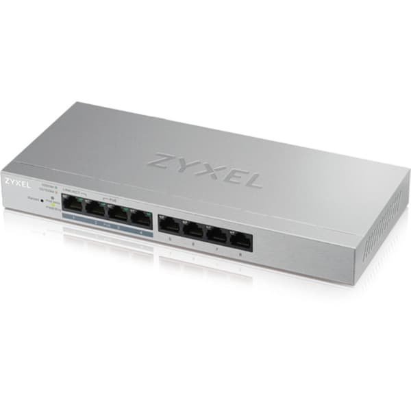 Zyxel GS1200-8HP, 8 Port Gigabit PoE+ 60 Watt