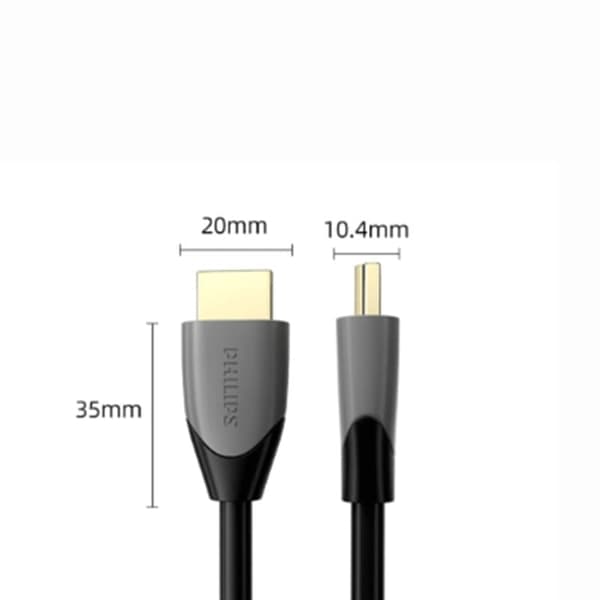 Philips hdmi hdmi kabelanslutningskabel bildskärm TV dator projektor set top box 4k videokabel 2m