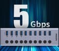 Pikkukuva 3 / 5: Philips USB3.0 -jakaja 7-porttinen laajennustelakointiasema Yksi hinaus seitsemän nopeaa HUB-keskitintä virtalähteellä