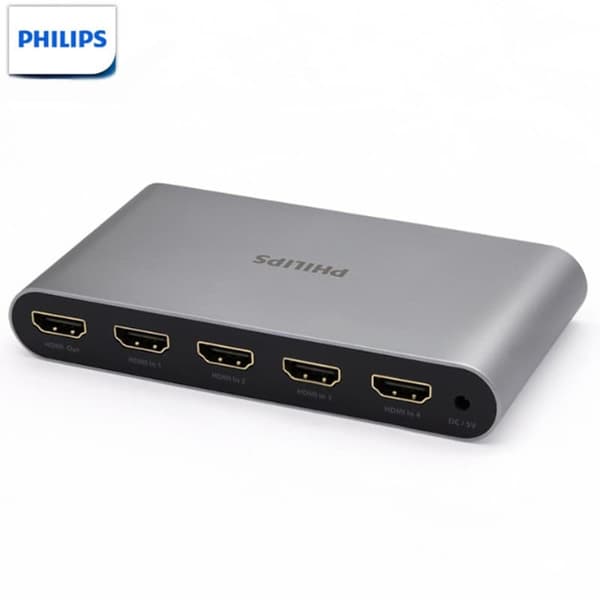 Philips HDMI Switcher Quad Input / Output 4K@60Hz HD 3D Video Display Sharing Switcher