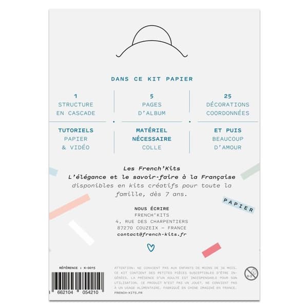 Mini-albumfoton - Les French Kits - Le paradis - Multikolor - Papper - 18 x 13 x 0,5 cm
