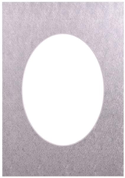 Passepartout 15x21, silver oval