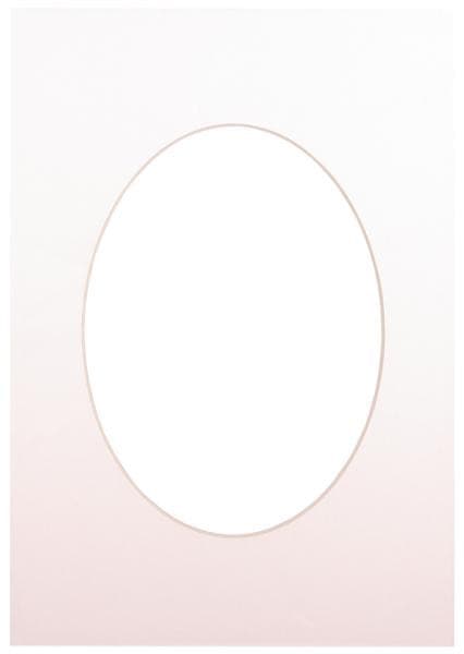 Passepartout 15x21, soft white oval