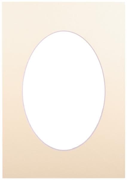 Passepartout 30x40, biscuit oval