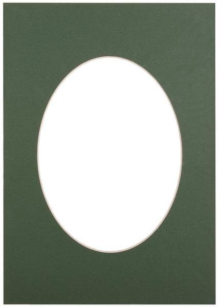Passepartout 30x40, green oval