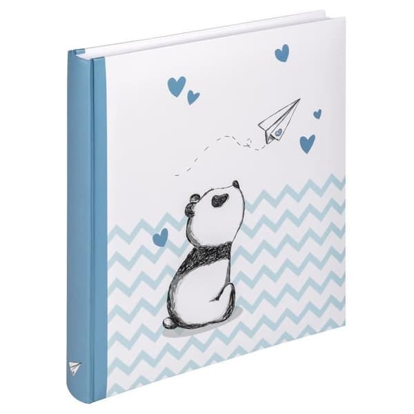 Album bebis - Lilla Panda - Blå - 50 sidor - Vadderad bindning - Laminert konstpapper