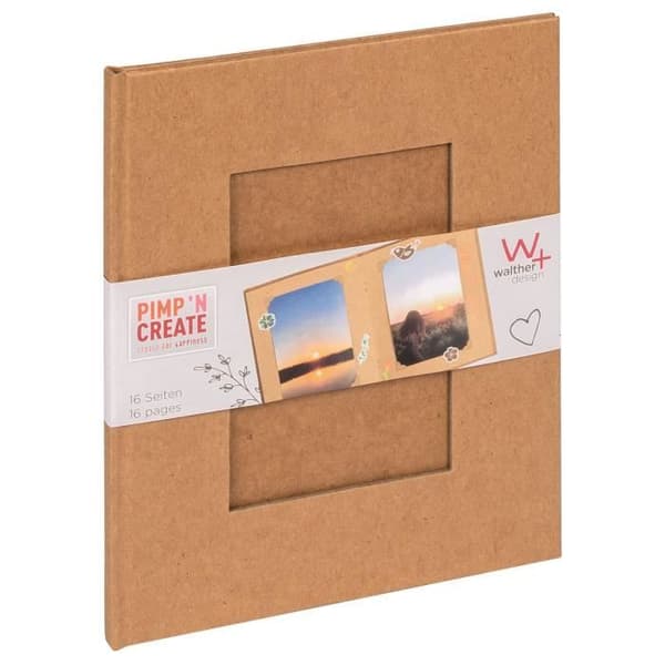 PAC designalbum, 16,5x20 cm, brun