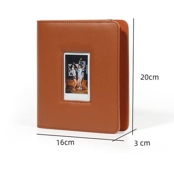 INF Fotoalbum i PU-lær, 3 tommer, 288 lommer, uthult design