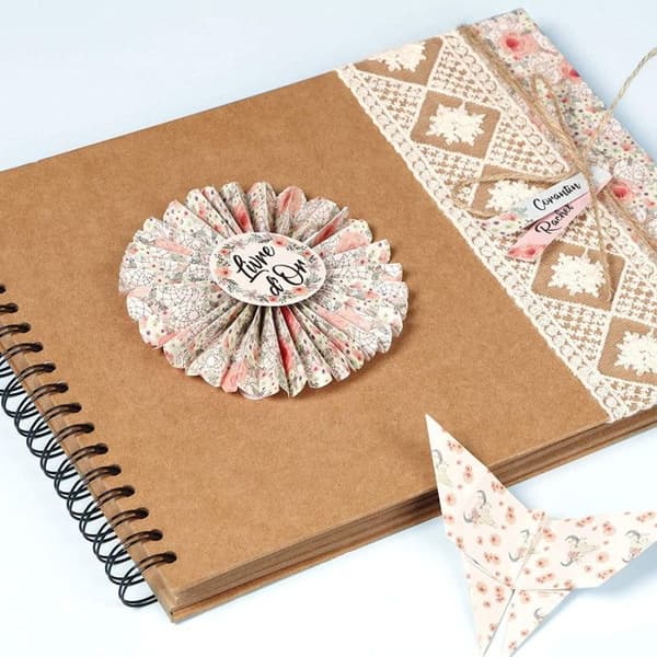 Album att anpassa - Brun kraft - 32 x 24 cm - Spiral - Tjockt papper - Clairefontaine
