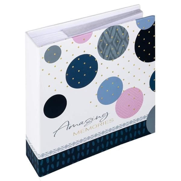 Walther Design Amazing Memories, Memo slip-in album 200 bilder 10x15 cm, blå - ME-486-L