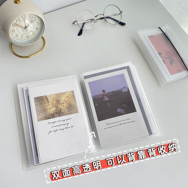 INF Genomskinligt fotoalbum - Rymmer 40 foton - 11,5x13,5 cm