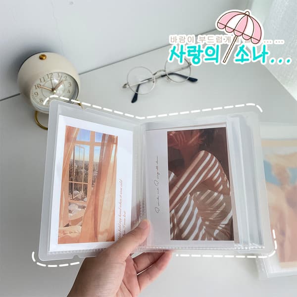 INF Vertikalt fotoalbum - Transparent PVC-minnesbok  9 inch