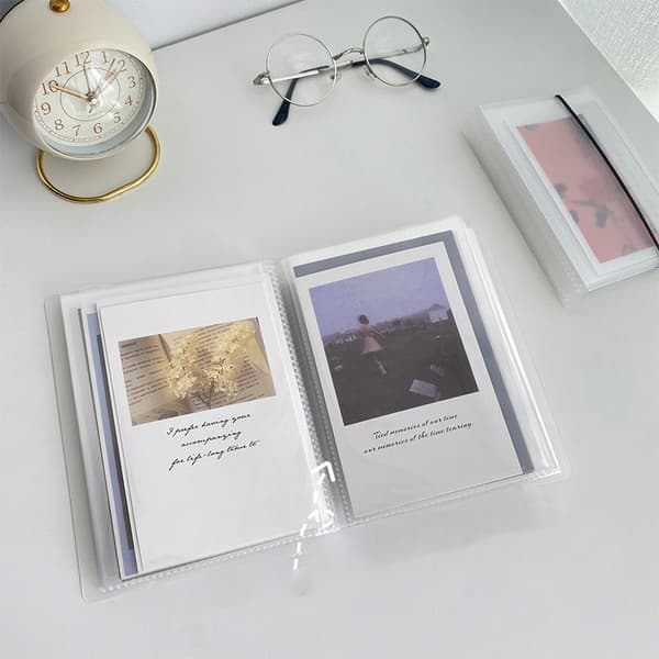 INF Vertikalt fotoalbum - Transparent PVC-minnesbok 9 inch
