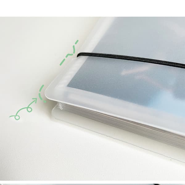 INF Vertikalt fotoalbum - Transparent PVC-minnesbok  9 inch