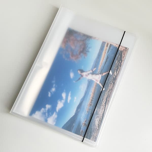 INF Vertikalt fotoalbum - Transparent PVC-minnesbok  9 inch