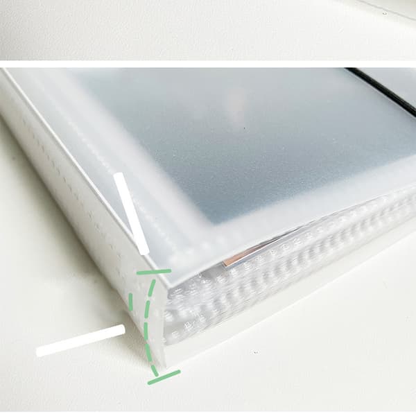 INF Vertikalt fotoalbum - Transparent PVC-minnesbok  9 inch