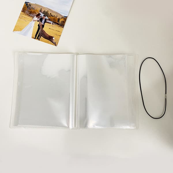 INF Vertikalt fotoalbum - Transparent PVC-minnesbok 7 inches
