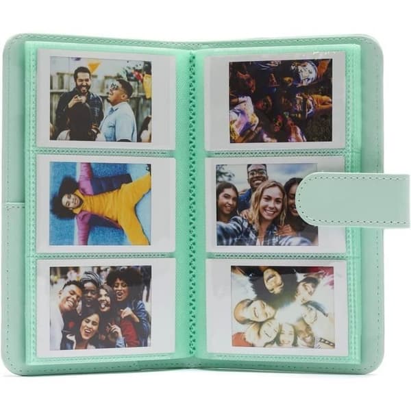 Fotoalbum - FUJIFILM - Instax Mini 12 - Mintgrön - 108 Fotos - Läder Känsla