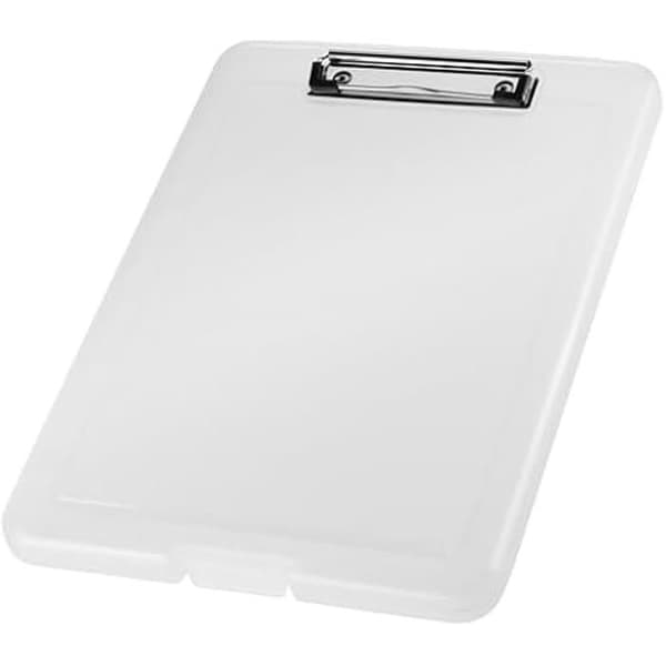 Klampläcka - helit - H2532010 - Transparent vit - Med pennhållare - Kompakt och praktisk