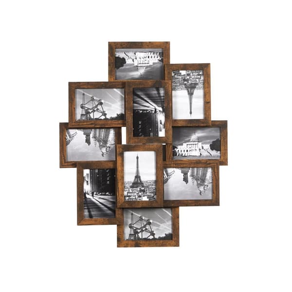 Fotoramme collage for 10 bilder vintage brun